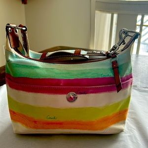 COACH watercolor hobo